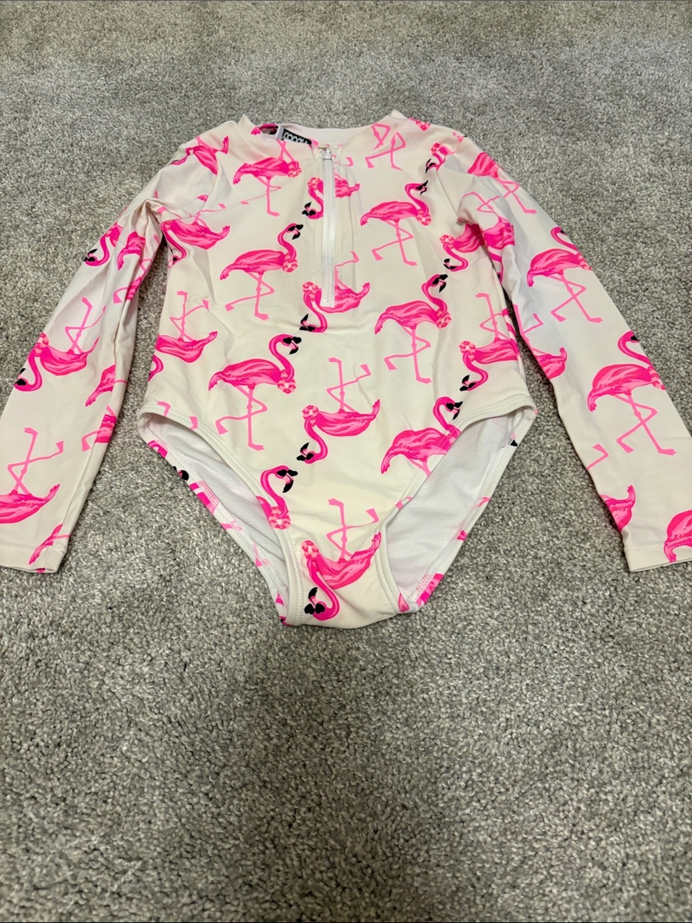 Flapdoodles girls Long Sleeve Flamingo One-Piece Swimsuit 5